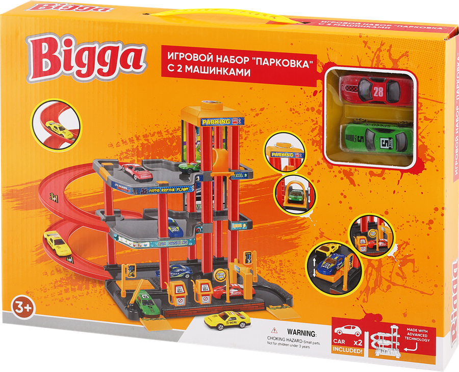 

Набор игровой BIGGA Парковка, с 2 машинками