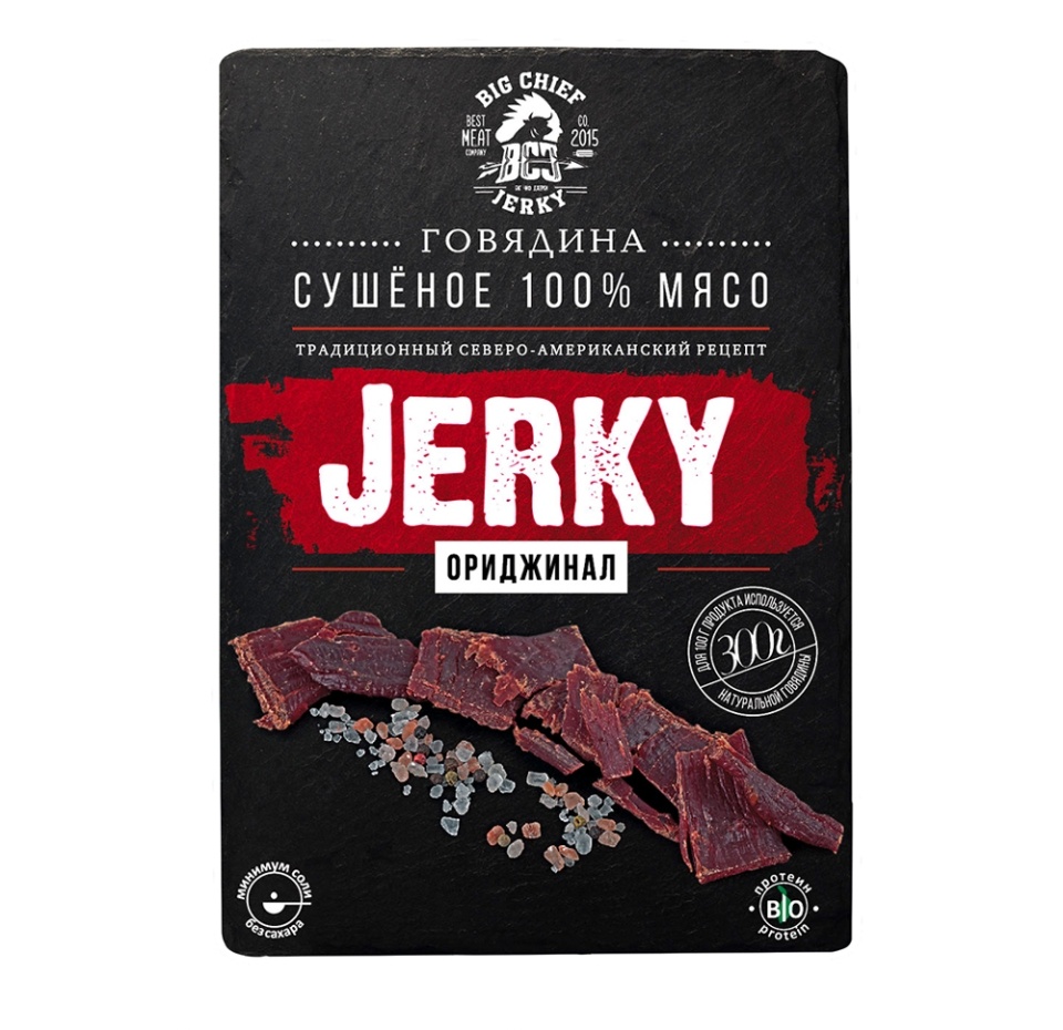 

Джерки из говядины оригинальные Big Chief Jerky 25 г, Россия