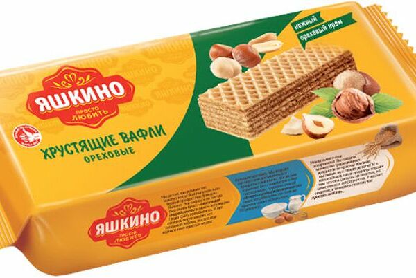 Вафли Яшкино Яшкинские ореховые, 300г