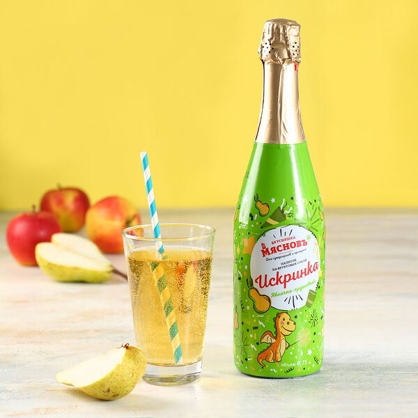 Напиток яблоко-груша Искринка МясновЪ Вкусняшка газированный