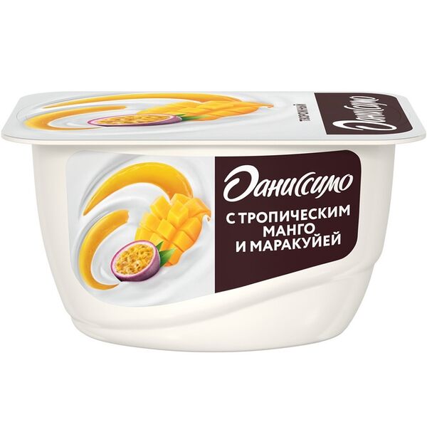 Десерт творожный с тропическим манго и маракуйей 5.6%, «Даниссимо», 130 г