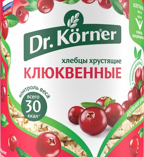Хлебцы Dr.Korner Злаковый коктейль клюквенные 100г