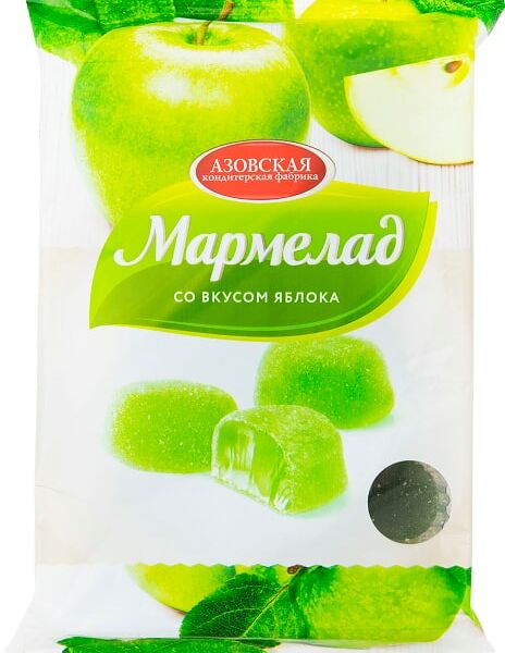 Мармелад Азовская КФ желейный со вкусом яблока 300г