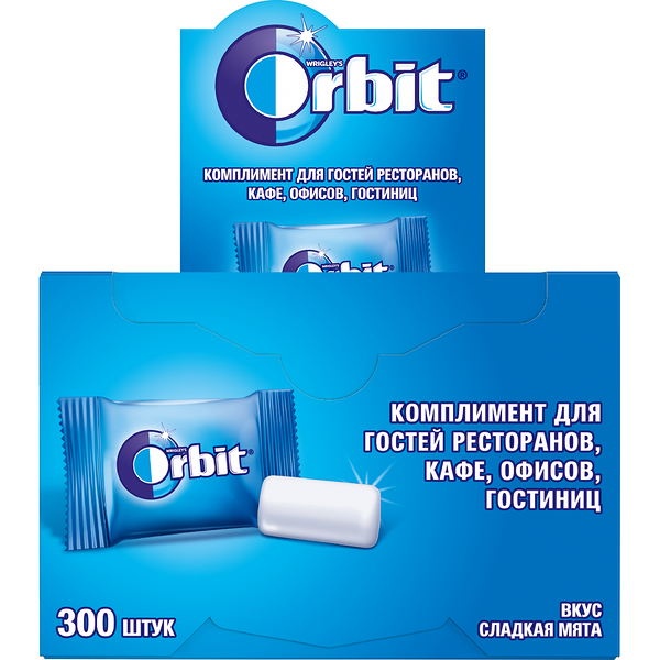 Резинка жевательная Orbit Сладкая мята, 1,36 г х 300 шт
