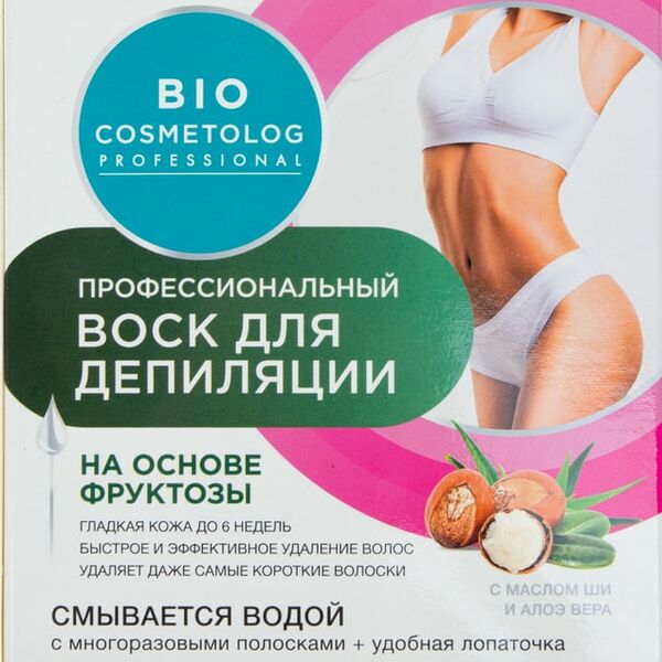 Воск для депиляции Fito Bio Cosmetolog Professional с маслом ши и алоэ вера 350г