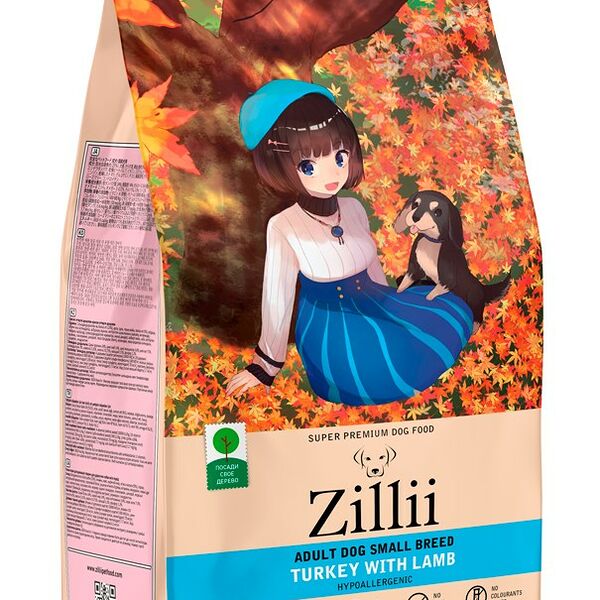 ZILLII Dog Small Breed Индейка/Ягненок для собак 800 г