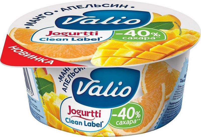 

Йогурт Valio Clean label апельсин-манго 2.9% 120 г