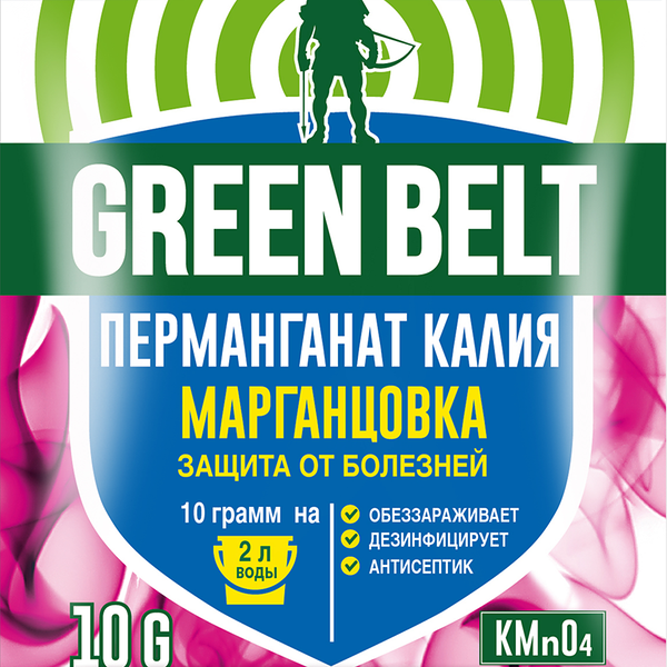Перманганат калия GREEN BELT Марганцовка защита от болезней, 10 г