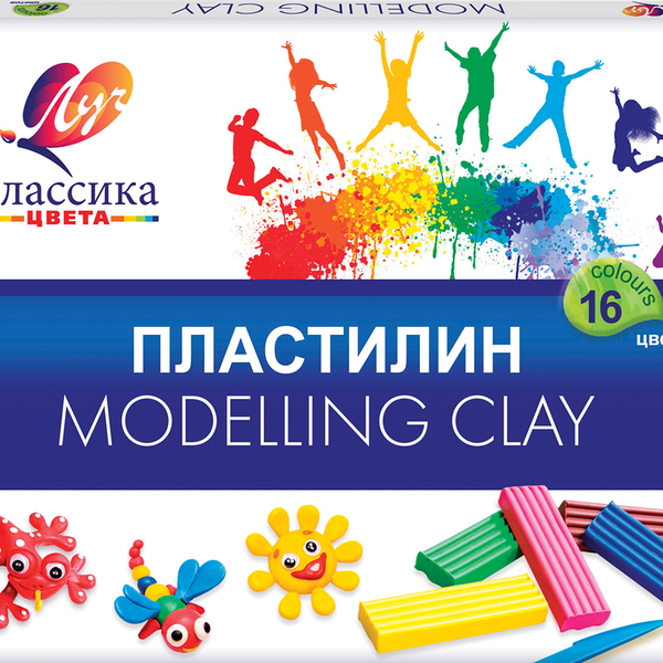 Пластилин ЛУЧ Классика 16 цветов