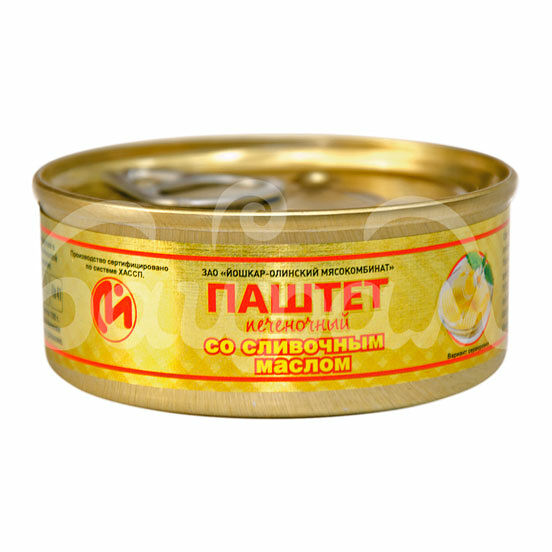 Паштет 100гр Печеночный с Сливочным маслом Йошкар-Олинский МК ж/б ключ