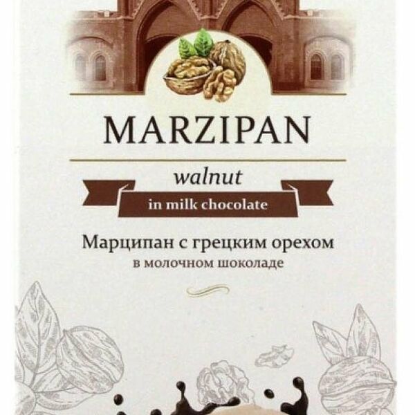 Марципан Pomatti с грецким орехом в молочном шоколаде