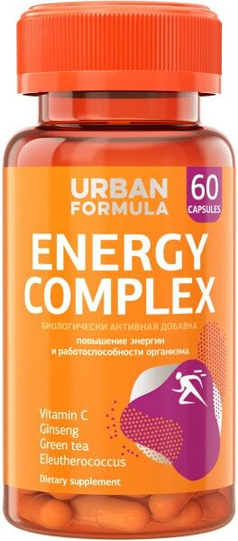БАД Урбан Формула Комплекс экстрактов женьшеня элеутерококка и зеленого чая 400мг 60шт