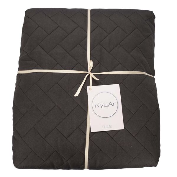 Покрывало стеганое, 220х200 см, коричневый, микрофибра