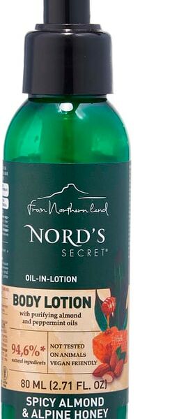 Лосьон для тела Nords Secret увлажняющий Пряный миндаль и альпийский мед 80мл
