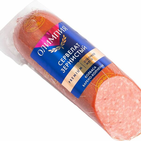 Сервелат Олимпия Зернистый варено-копченый 300г