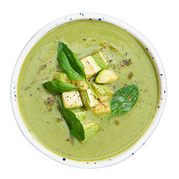 Суп-пюре из кабачков Азбука Life со шпинатом и базиликом