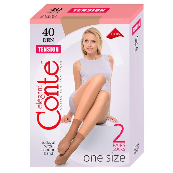 Носки Conte Tension 40 den 2 пары, цвет в ассортименте