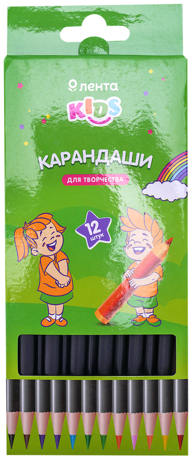 

Набор цветных карандашей ЛЕНТА KIDS №1, 12шт