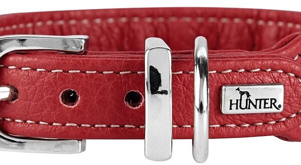 Hunter ошейник кожаный Cannes Mini 29 - 34 см., Красный