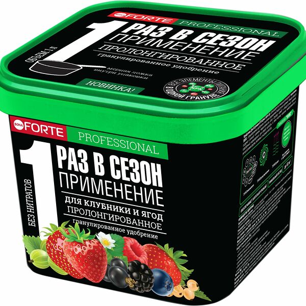 Удобрение гранулированное пролонгированное Bona Forte для клубники и ягод 1 л