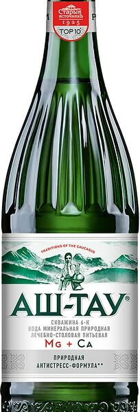 Вода Аш-Тау минеральная лечебно-столовая газированная 500мл