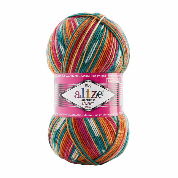 Пряжа ALIZE 'Superwash Comfort Socks' 100гр. 420м. (75% SW шерсть, 25% полиамид)(7839)