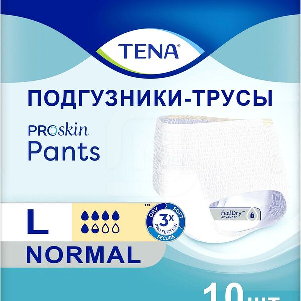 Подгузники-трусы Tena Pants Normal L 100-135 см 10 шт