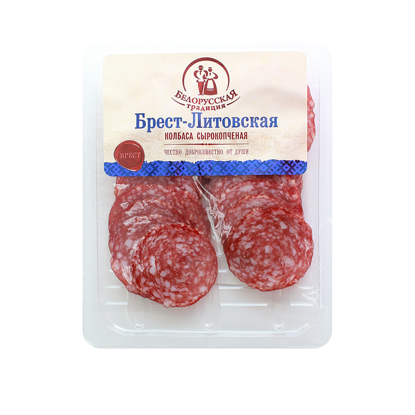 Колбаса с/к м/пт Брест-Литовская в/с нарез сервир 90г газ Инко-фуд