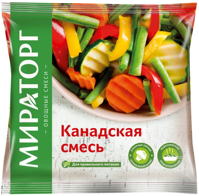 

Смесь овощная Мираторг Канадская быстрозамороженная, 400 г