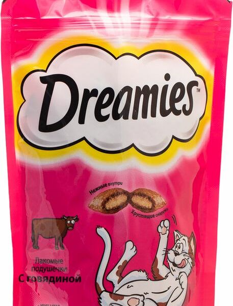 Лакомство Dreamies с говядиной для кошек 140г