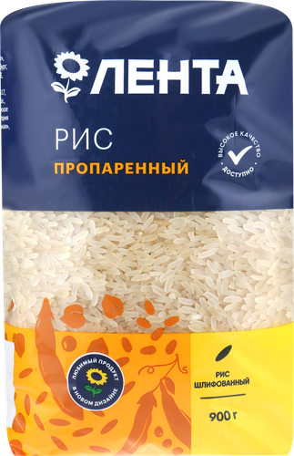 

Рис длиннозерный ЛЕНТА пропаренный 1-й сорт, 900 г