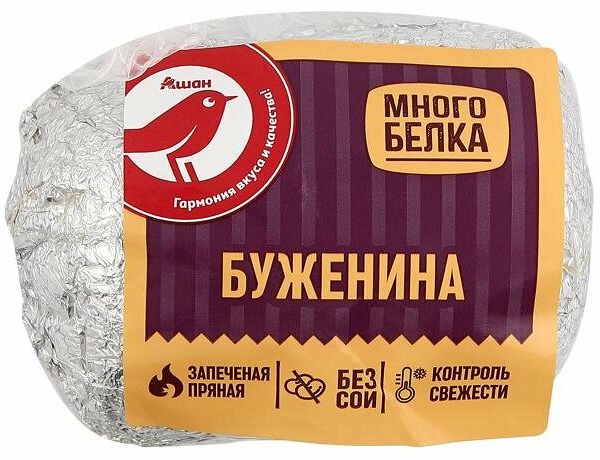 Буженина запеченая из мяса птицы Ашан Красная птица