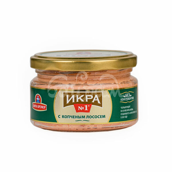 Икра мойвы Санта Бремор 180гр с Копченым лососем ст/б