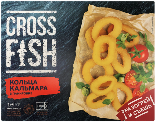 

Кальмар замороженный POLAR Cross Fish, кольца в панировке, 160г