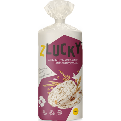 Хлебцы хрустящие Z Lucky Санте злаковый коктейль 90г