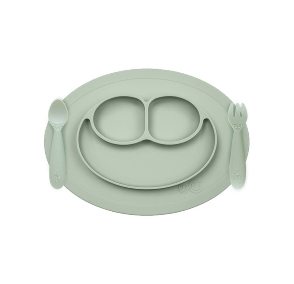 

Набор посуды для малышей Mini Feeding Set (Sage), Ezpz, оливковый, США