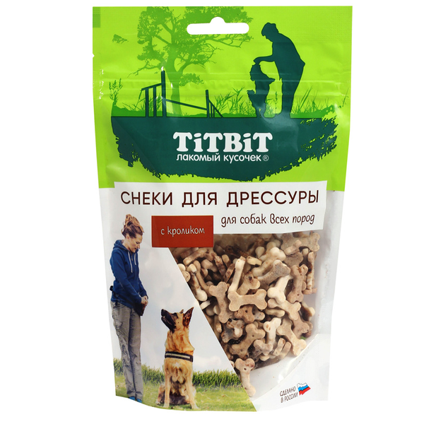 Лакомство для собак всех пород TiTBiT Снеки для дрессуры с кроликом, 100 г