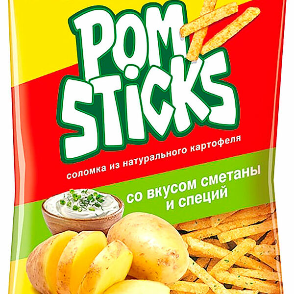 Чипсы картофельные соломкой Pomsticks со вкусом сметаны и специй