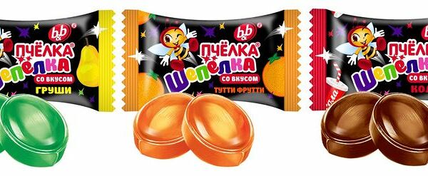 Карамель Пчёлка Шепёлка микс с начинкой