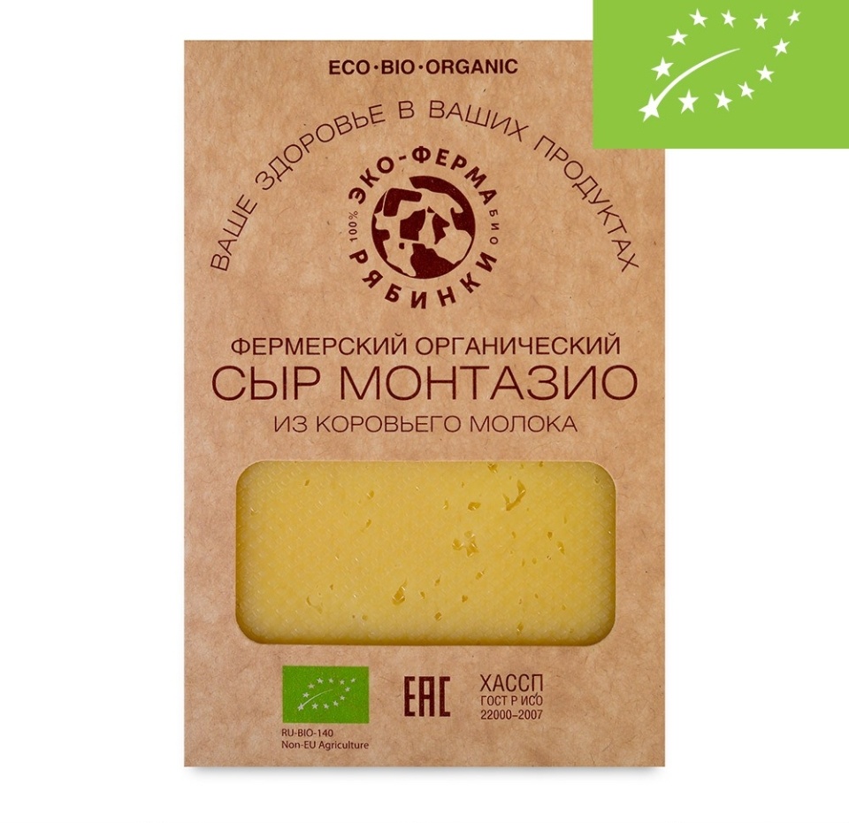 

Сыр Эко-ферма Рябинки Монтазио выдержанный 12 месяцев органический 300 г