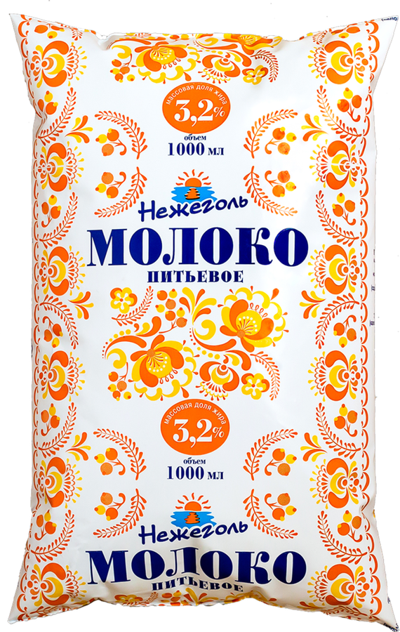 

Молоко пастеризованное Нежеголь 3.2% без змж 1 л