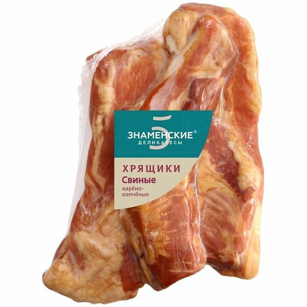Хрящики свиные Знаменский варёно-копчёные
