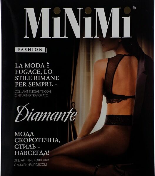 Колготки MiNiMi Diamante 40 Nero Черные Размер 4