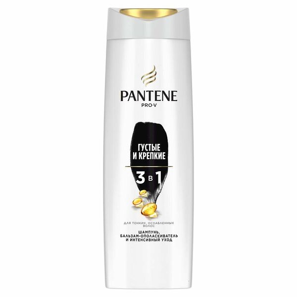 Шампунь Pantene Pro-V 3 в 1 Густые и крепкие для тонких и ослабленных волос 360 мл