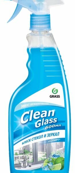 Спрей для мытья стекол и зеркал Grass Clean Glass блеск Голубая лагуна