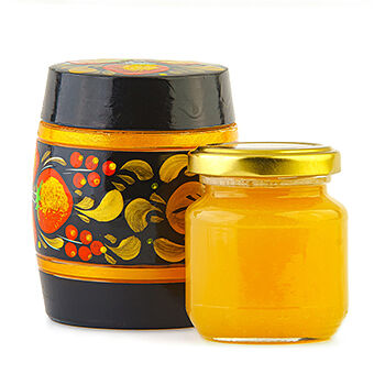 Мёд гречишно-луговой в бочонке, «Сердце Алтая», 200 г, Горный Алтай