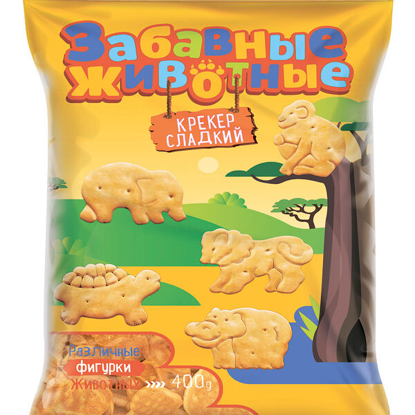 Крекер сладкий Ясная Поляна Забавные животные