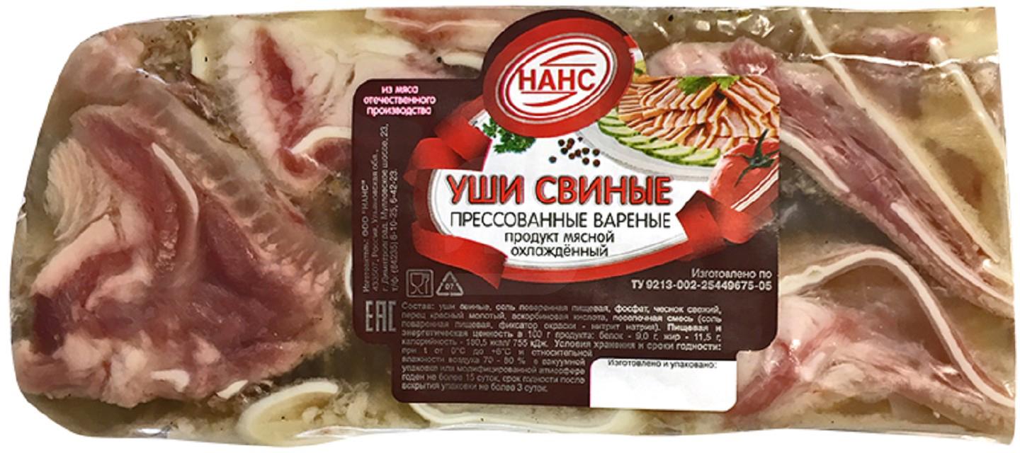 

Уши свиные Нанс пресованные вес