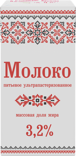 

Молоко Славянские Кружева питьевое ультрапастеризованное 3.2% 930 мл