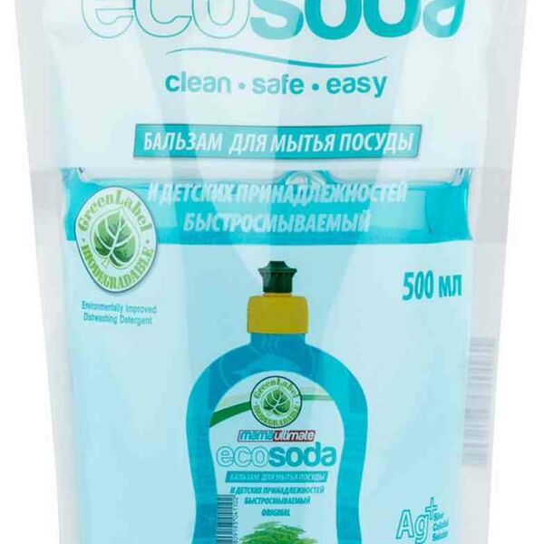 Бальзам для мытья посуды и детских принадлежностей MamaUltimate Ecosoda быстросмываемый